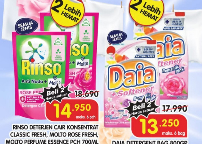 Belanja Hemat Deterjen Superindo Sampai Besok, Harga Mulai Rp 13.000 an