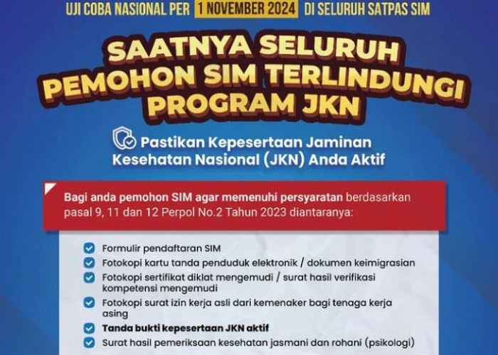 Aturan Terbaru! Pembuatan SIM Wajib Lampirkan Tanda Kepesertaan JKN Aktif