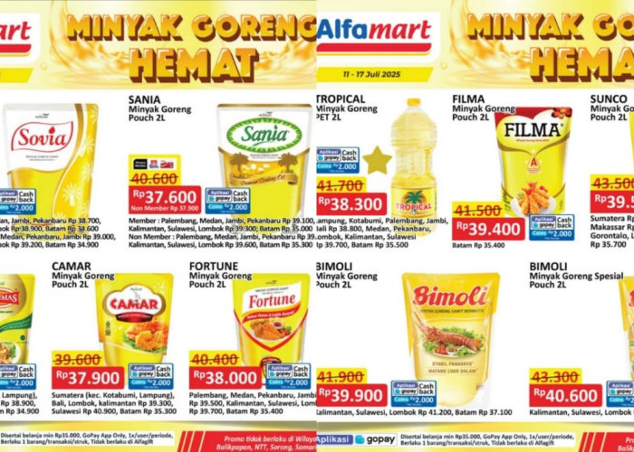 Promo Minyak Goreng Murah sampai 17 Juli 2025 di Alfamart, Cek Katalognya
