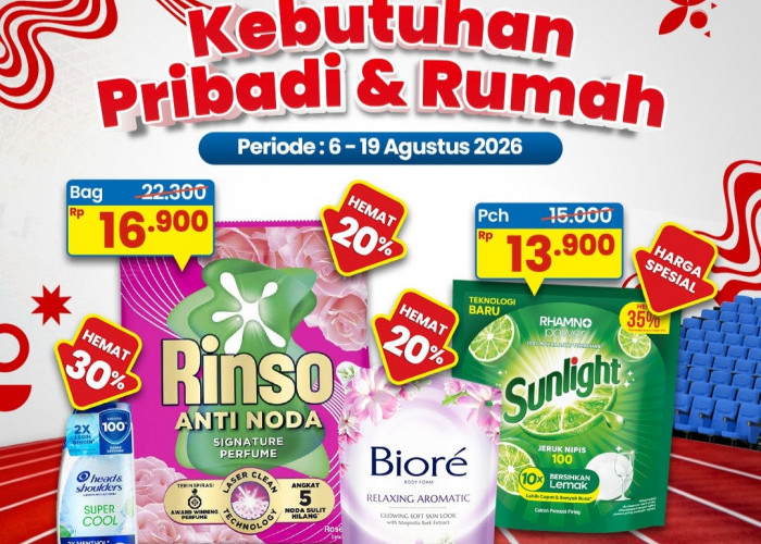 Promo Super Hemat Indomaret 6–19 Agustus 2026: Diskon  Produk Kebutuhan Pribadi dan Rumah Hingga 30 Persen