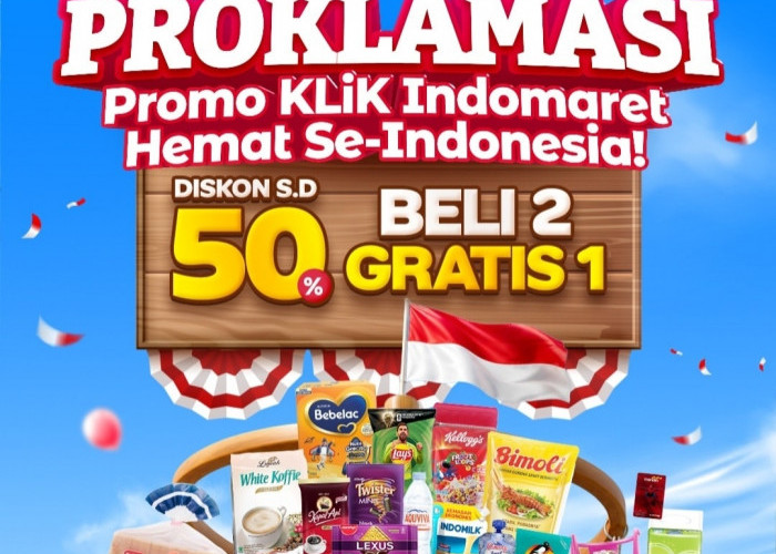 Semarak Kemerdekaan, Klik Indomaret Tebar Promo Proklamasi: Diskon 50 Persen Hingga Beli 2 Gratis 1