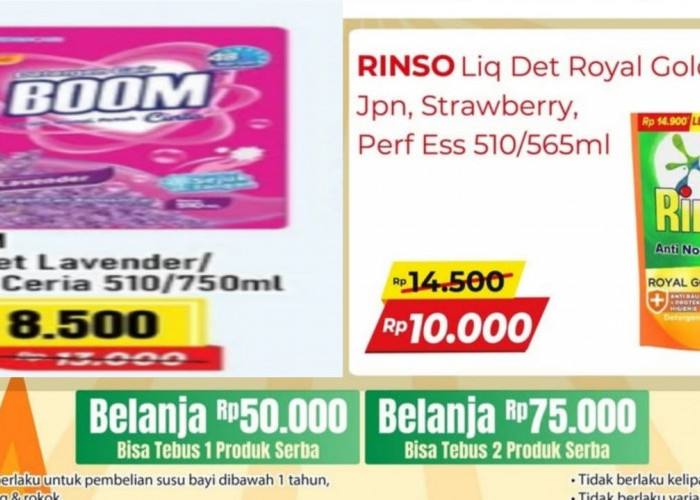 Promo Deterjen Murah Dengan Harga di Bawah Rp10 Ribuan dari Alfamart, Cek Katalognya