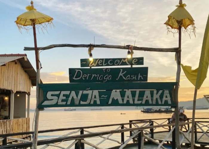 Keindahan Senja Malaka Bandar Lampung, Pesona Matahari Terbenam Sambil Kuliner Enak di Pinggir Laut