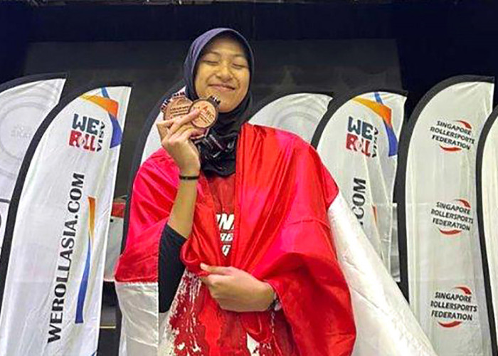Juara Internasional Sepatu Roda Freestyle Ikut Lomba Tari Festival Budaya FKPT Lampung 2024