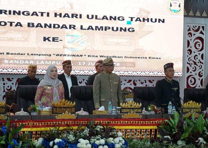 HUT ke-344 Bandar Lampung, Walikota dan Gubernur Kompak Serukan Semangat Indonesia Emas