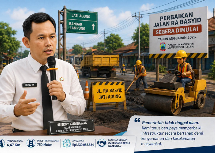 Pemkab Lampung Selatan Segera Mulai Perbaikan Jalan RA Basyid, Mobilitas Warga Bakal Lebih Aman dan Nyaman