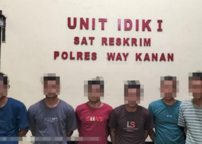 Enam Warga Way Kanan Lampung Ini Diduga Lakukan Ilegal Logging Kayu Akasia di Register 42 Blambangan Umpu  