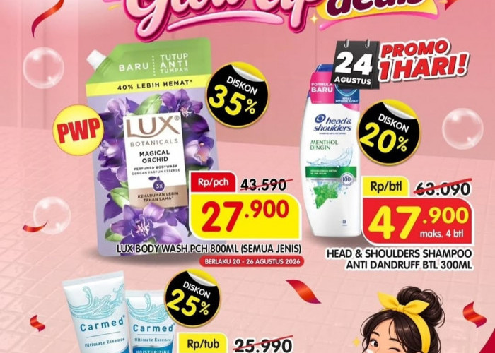 Promo Glow Up Deals Superindo, Ada Super Hemat 1 Hari sampai Diskon 35 Persen Personal Care 