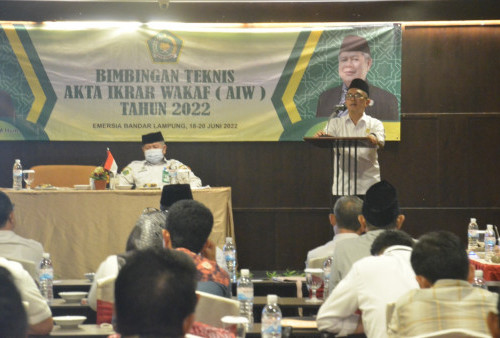Penaisberzawa Kanwil Kemenag  Lampung Gelar Bimtek Akta Ikrar Wakaf Tahun 2022
