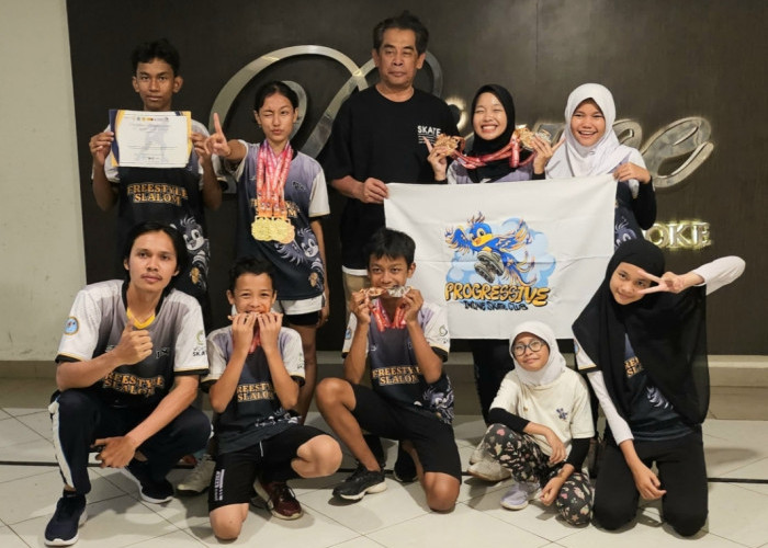 Pada Kejuaraan Nasional Sepatu Roda Lampung DCC 2024, Progressive Inline Skate Club Sabet Belasan Mendali