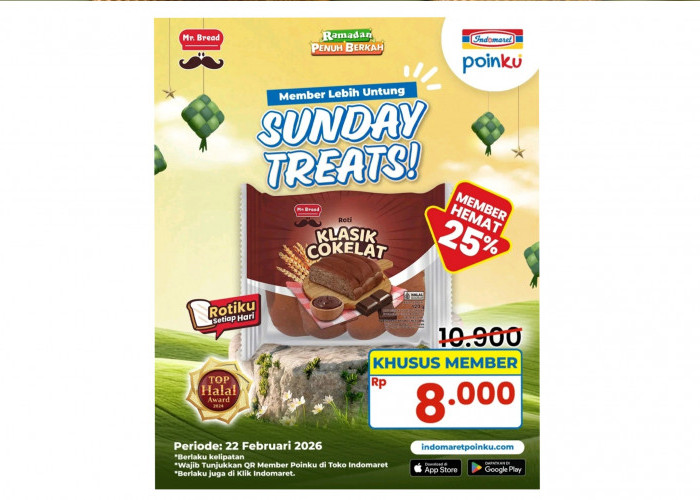 Promo Sunday Treats Indomaret Hari Ini, Hemat Hingga 25 Persen Teruntuk Member Setia