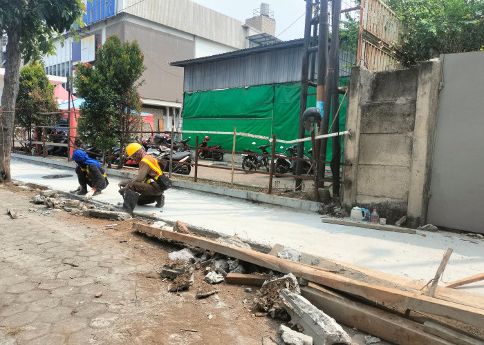 Trotoar Jalan Sultan Agung di Bandar Lampung Sempat Ambruk, Ini Penjelasan Dinas PU 