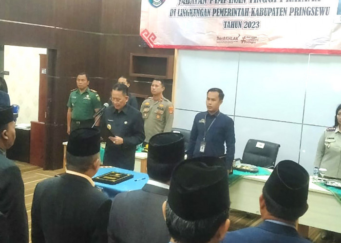 Resmi Dilantik, Ini Daftar Pejabat Pemkab Pringsewu Lampung yang Tempati Posisi Kepala Dinas  