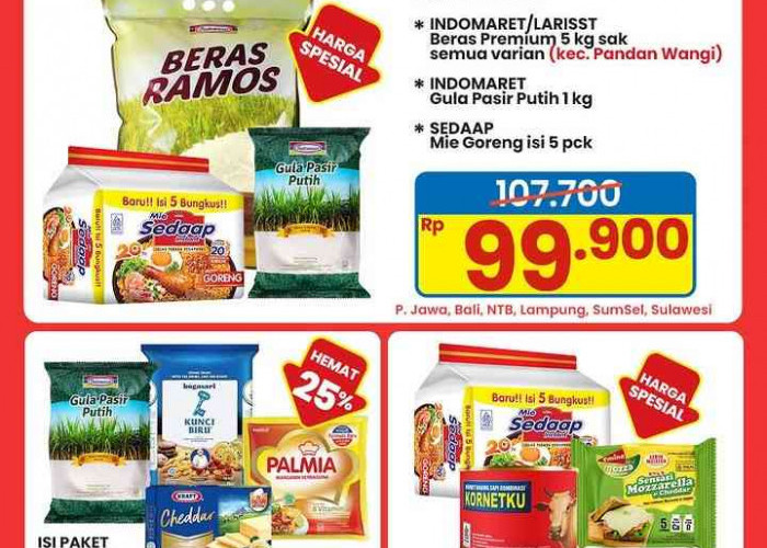 Update Promo Bundling Indomaret 26 Februari–4 Maret 2026: Paket Beras, Gula hingga Mi Instan Mulai Rp39.900
