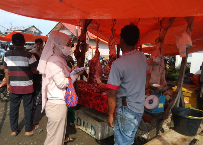 DKPP Pesbar Sidak Pasar Tradisional yang Jual Daging Ternak, Ini Hasilnya