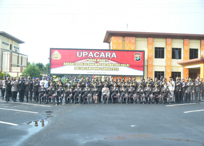 110 Personel Polda Lampung Purnatugas, Kapolda: Selamat Telah Melewati Pengabdian sebagai Polri!