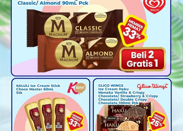 Khusus Hari Ini, Promo Es Krim Day Indomaret, Ada Potongan Sampai 33 Persen hingga Beli 2 Gratis 1
