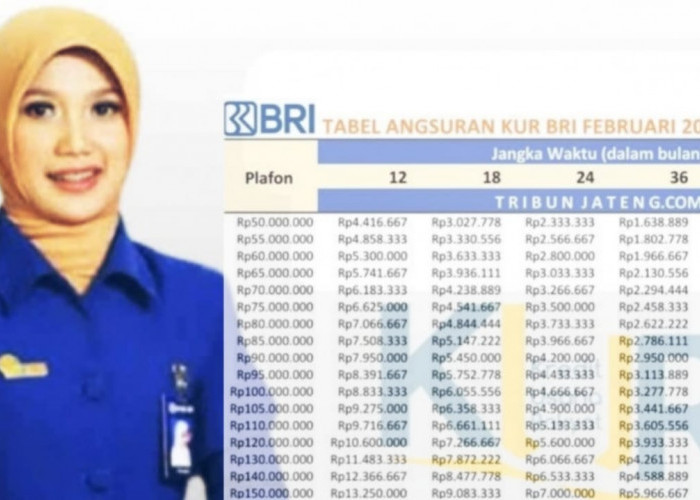 Tabel Angsuran Pinjaman Modal Rp100 Juta KUR Bank BRI 2025, Cek Pengajuan Online dan Offline