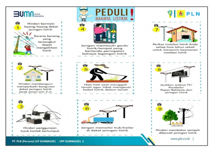PT PLN UPP Sumbangsel 3 Edukasi K3 tentang Bahaya listrik di Rumah dan Sekitar Instalasi Ketenagalistrikan