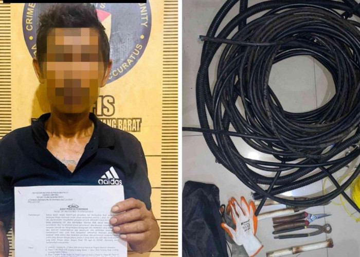 Polres Tubaba Amankan Pelaku Pencurian Kabel Tower Telkomsel di Kelurahan Daya Murni 