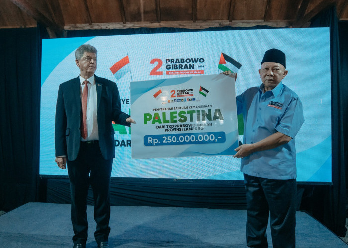 TKD Prabowo-Gibran Lampung Bantu Palestina Rp 250 Juta