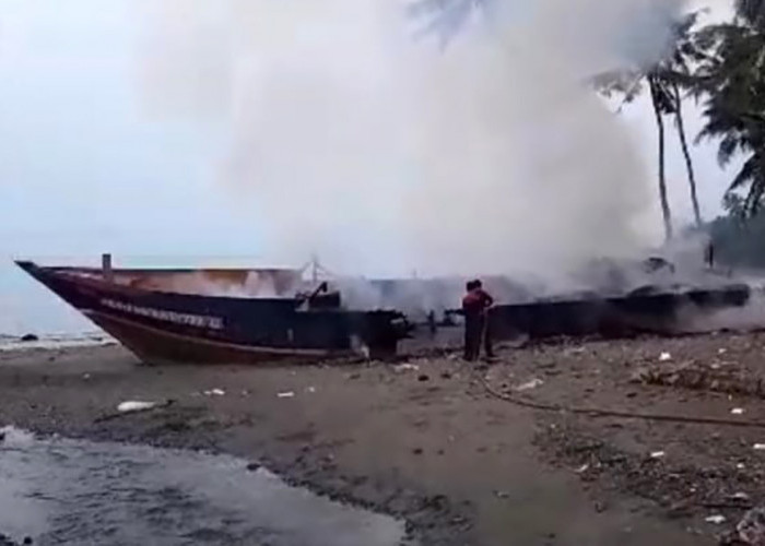 Kapal BN 62 Milik Dishub Tanggamus Hangus, Ada Dugaan Sengaja Dibakar 
