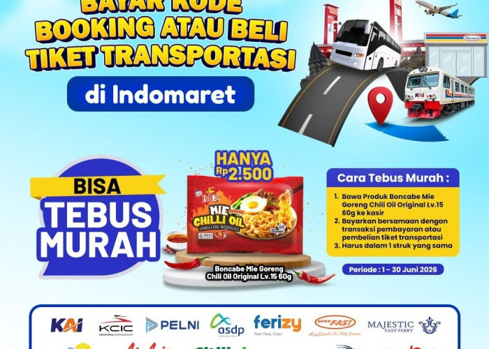 Booking Tiket Transportasi di Indomaret, Bisa Tebus Murah BonCabe Mie Goreng Cuma Rp2.500 
