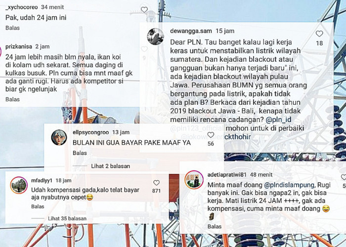 Sudah 24 Jam Listrik Padam, PLN UID Lampung Digoreng Warganet: Bulan Ini Bayar Pake Maaf Ya