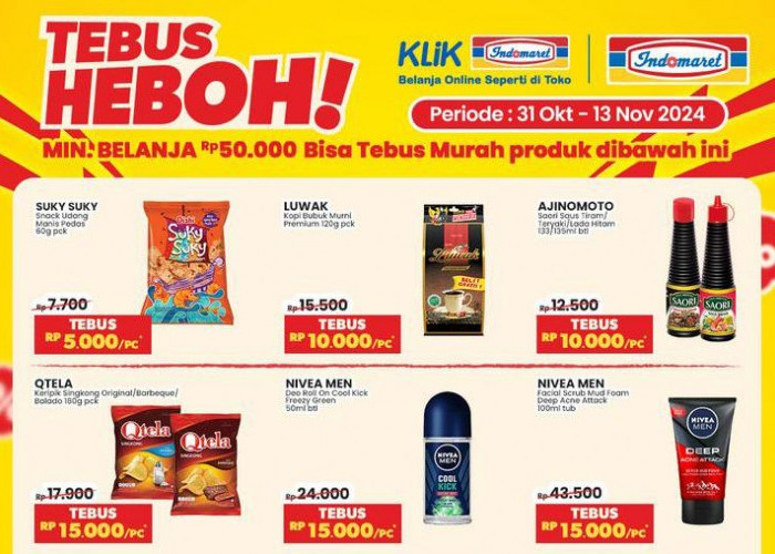 Dapatkan Tebus Heboh Lewat Promo Indomaret Rabu 13 November 2024