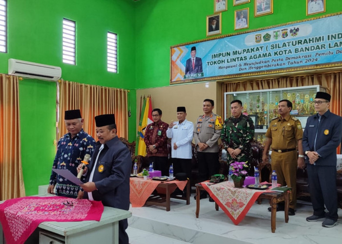 Tokoh Lintas Agama Bandar Lampung Pernyataan Sikap Tentang Pemilu Damai tahun 2024 