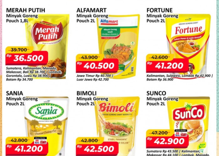 Spesial Promo JSM Alfamart hingga 18 Oktober 2026, Harga Hemat Minyak Goreng Kemasan 2 Liter