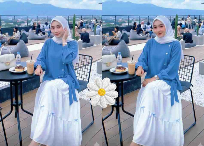 Gemini AI Hadirkan Potret Lifestyle Realistis di Kafe Rooftop, Tampilkan Gaya Hijab Feminin yang Natural