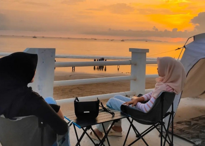 Bayar Tiket Masuk Rp5 Ribu Saja, Dapatkan Keindahan Fenomena Alam Matahari Pantai Kedu Warna Lampung Selatan