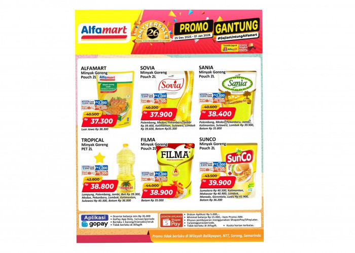 Deretan Sembako Masuk Promo Gajian Untung Alfamart 25 Desember 2025 - 1 Januari 2026