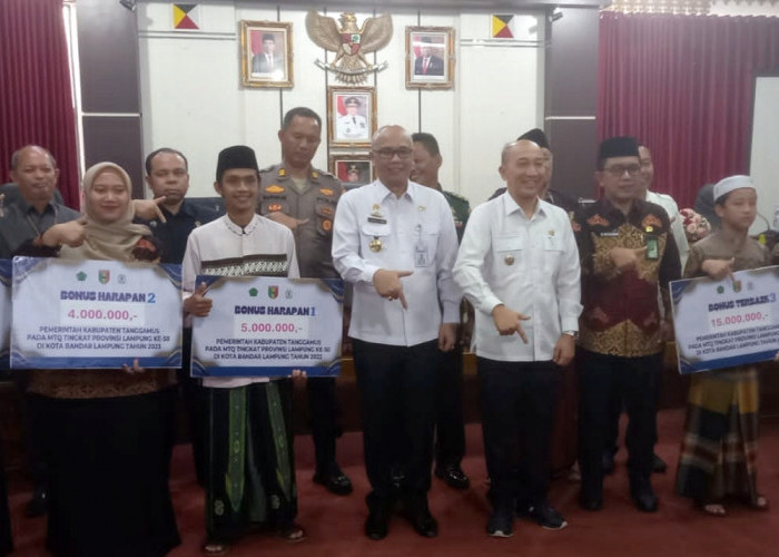 Alhamdulillah, Bonus untuk Kafilah Tanggamus yang Bertanding Dalam MTQ Ke-50 Tingkat Provinsi Lampung 