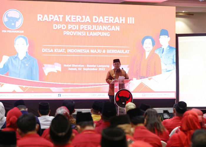 Gubernur Lampung Hadiri Rakerda III DPD PDI Perjuangan Lampung