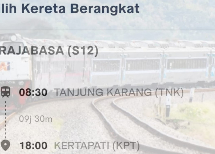 Update Harga Tiket Kereta Api Dari Lampung ke Palembang Edisi Libur Nataru