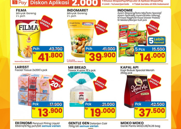 Mulai Rp7 Ribuan, Serbu Promo 4 Hari Indomaret Periode 15 sampai 18 Oktober 2026