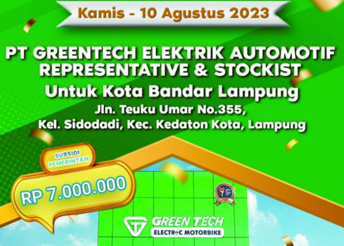 Greentech Electric hadirkan Inovasi Motor Listrik Berkualitas Aman dan Nyaman di Lampung