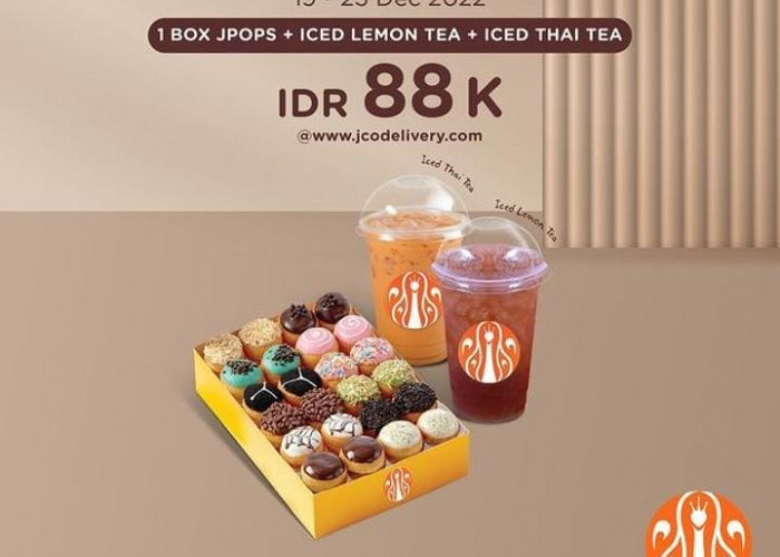 Weekly Promotion JCO Indonesia Hingga 23 Desember 2022, Cuma Rp 88 Ribu Dapat 1 Box Jpops Plus Iced Lemon Tea