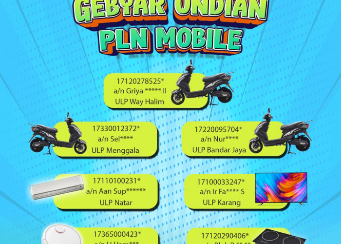 Ayo! Cek Daftar Pemenang Gebyar Undian PLN Mobile 