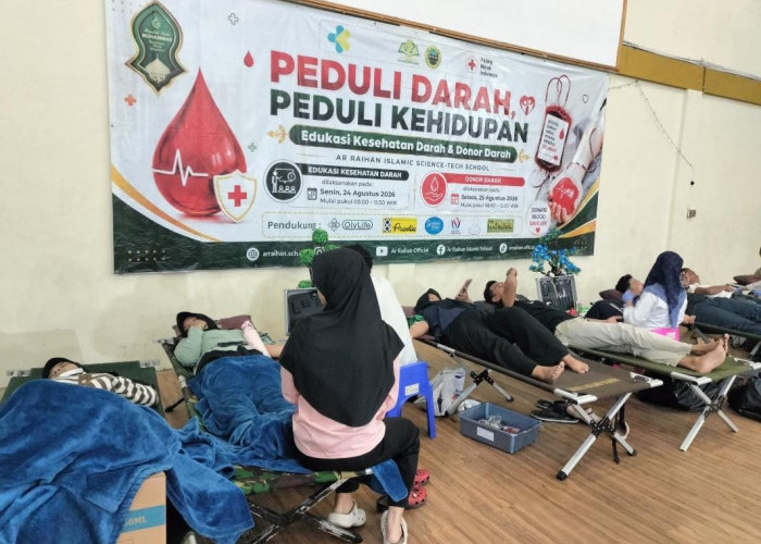 PMI Lampung Butuh 200 Kantong Darah Per Hari, Sekolah Ar-Raihan Pelopori Aksi Kemanusiaan Rutin