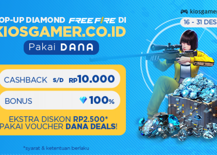 Boom Promo, Khusus Gamer Top Up di Kios Gamer Pakai DANA Ada Cashback hingga Bonus Diamon 100 Persen