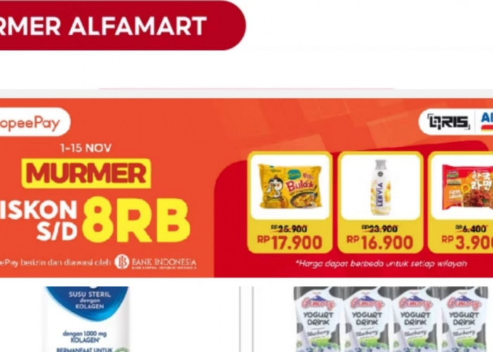 Murah Meriah, Belanja di Alfamart Dengan ShopeePay Dapatkan Diskon Hingga Rp8 Ribu, Cek Syarat dan Ketentuan