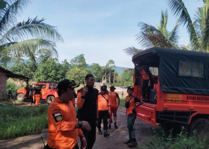 Basarnas, BPBD, TNI dan Polri Lakukan Pencarian Korban Hanyut di BNS Lampung Barat