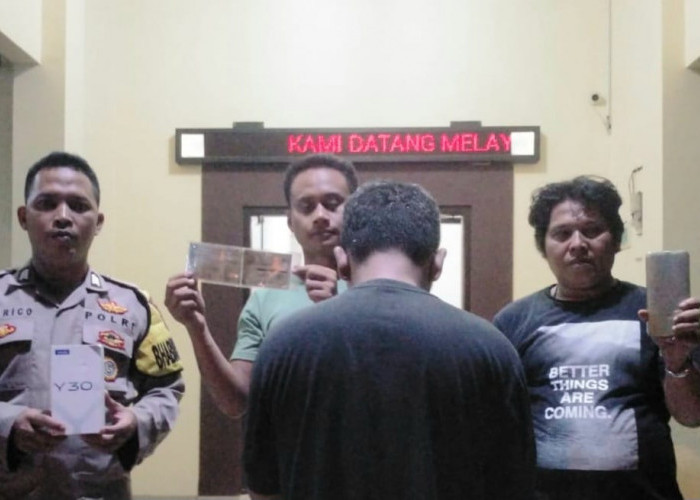 Polsek Talang Padang Polres Tanggamus Lampung, Tangkap Pria Asal Sumsel Pembawa Kabur Motor