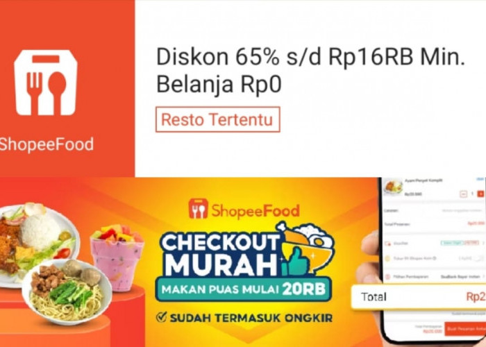 Klaim Voucher Diskon ShopeeFood Hari Ini, Dapatkan Potongan Harga Hingga 65 Persen