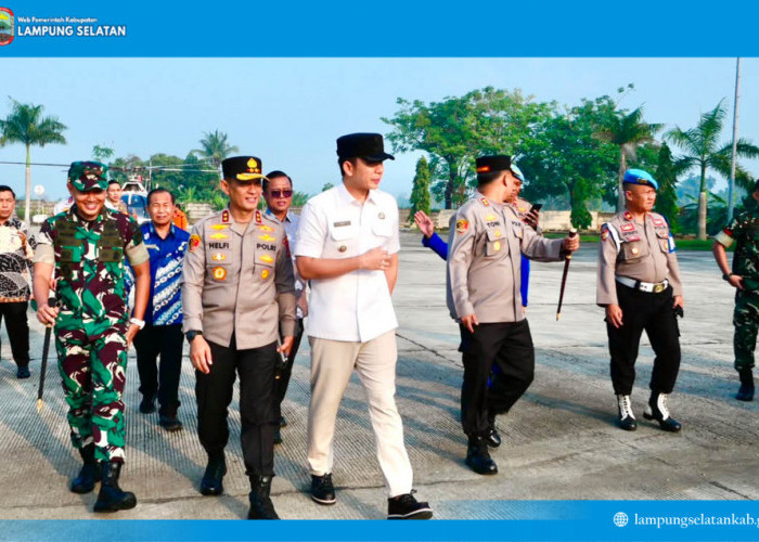 Kunker ke Lamsel, Kapolda Lampung Disambut Langsung Bupati Radityo Egi Pratama