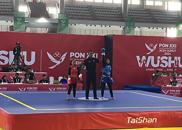 Kalahkan Jagoan Aceh, Atlet Wushu Lampung Melaju ke Semifinal 