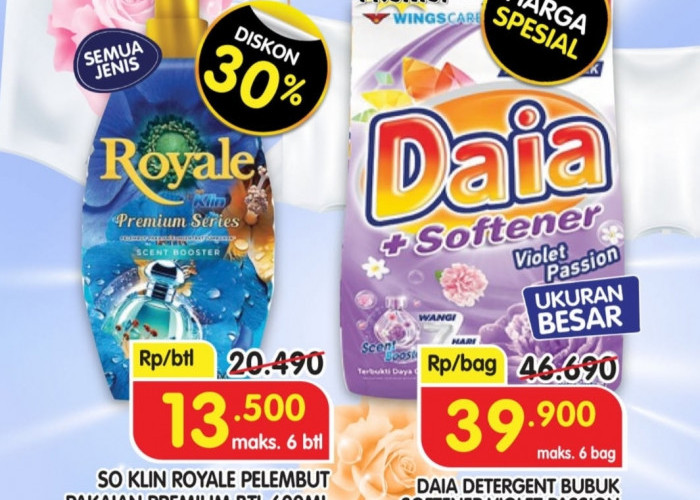 Hari Terakhir Promo JSM Superindo: Harga Spesial Deterjen Daia Ukuran Besar 2700 gram